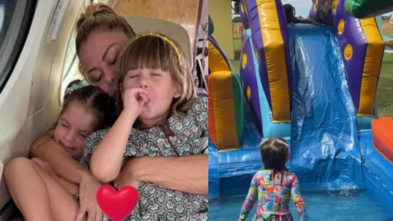 Poliana Rocha se derrete ao mostrar reencontro com as netas: ‘Faço tudo por vocês’
