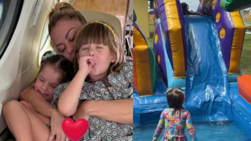 Poliana Rocha se derrete ao mostrar reencontro com as netas: ‘Faço tudo por vocês’