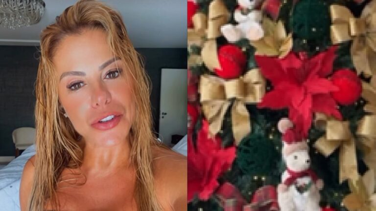 Poliana Rocha mostra decoração de sua árvore de Natal: ‘Faço questão’