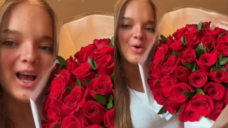 Rafaella Justus ganha flores - Foto: @rafapinheirojustus