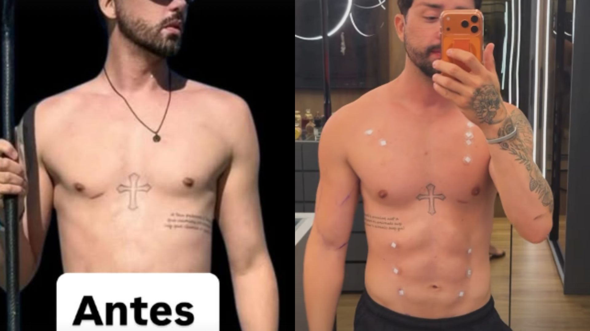 Rico Melquiades, antes e depois - Fotos: Reprodução/Instagram