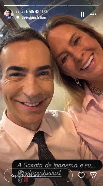 César Tralli e Helô Pinheiro - Foto: Reprodução / Instagram