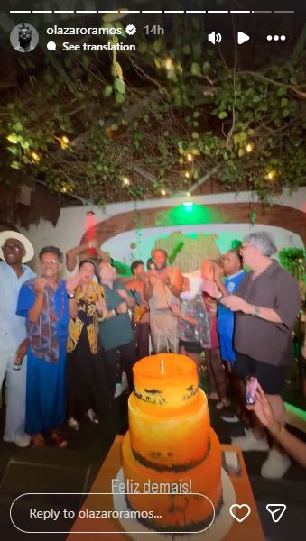 Festa de aniversário de Lázaro Ramos - Foto: Reprodução / Instagram