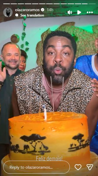 Festa de aniversário de Lázaro Ramos - Foto: Reprodução / Instagram