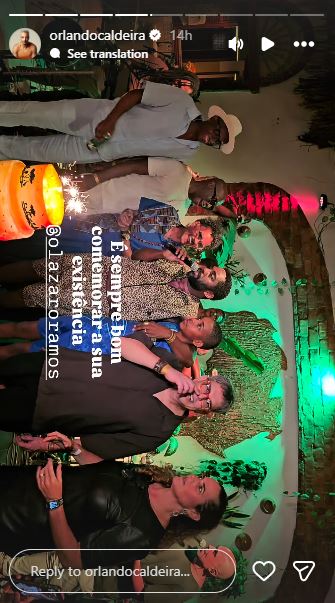 Festa de aniversário de Lázaro Ramos - Foto: Reprodução / Instagram