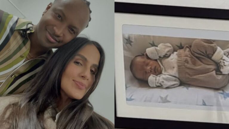 Carol Peixinho revela ‘cantinho especial’ com fotos do filho em camarim de Thiaguinho