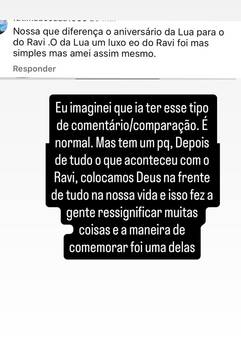 Eliezer explica festa “mais simples” de Ravi — Foto: Reprodução/ Instagram @eliezer
