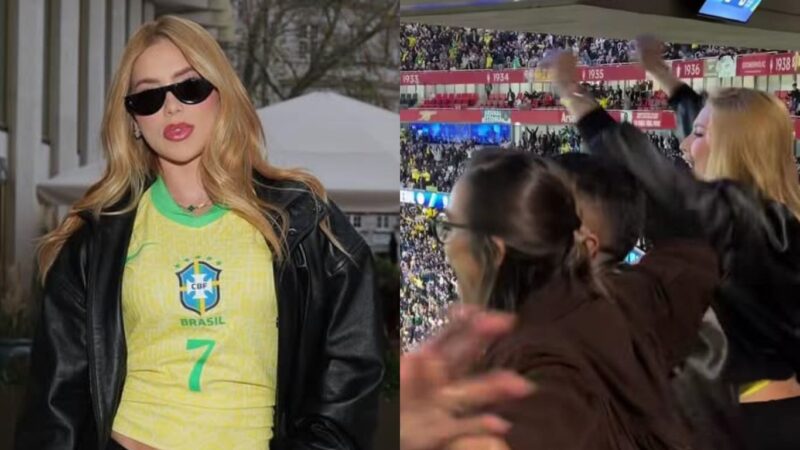 Virginia Fonseca no jogo da Seleção Brasileira - Foto: Reprodução / Instagram