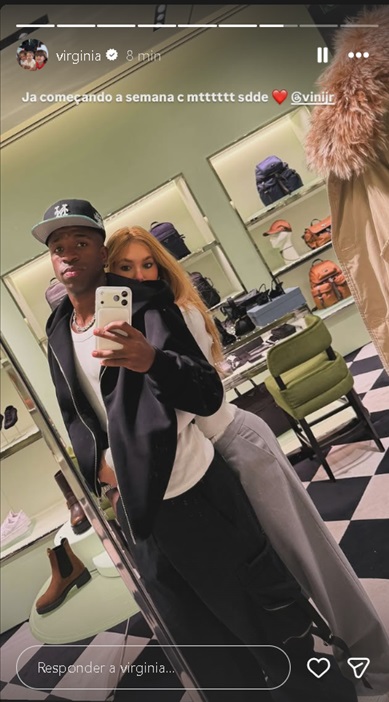 Virginia com Vini Jr - Foto: @virginia