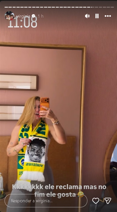 Virginia ganha presente de Vini Jr. - Foto: @virginia