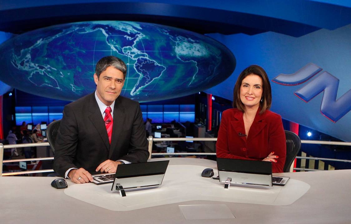 William Bonner e Fátima Bernardes no JN - Foto: Divulgação / TV Globo