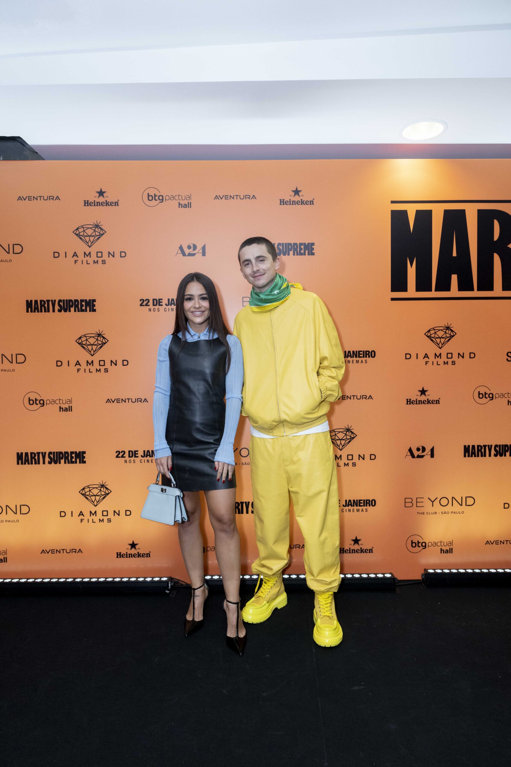 Timothée Chalamet e Giullia Buscacio - Foto: Brazil News
