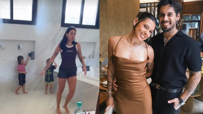 Zé Felipe flagra Ana Castela e suas filhas fazendo bagunça em casa; veja o vídeo