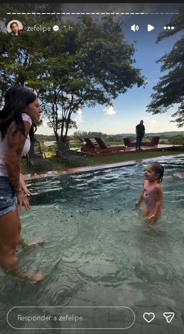 Zé Felipe registra encontro de Ana Castela com os seus filhos - Foto: Instagram @zefelipe