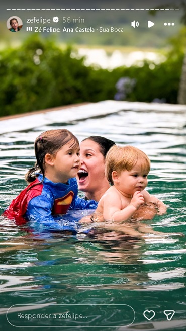 Zé Felipe registra encontro de Ana Castela com os seus filhos - Foto: Instagram @zefelipe