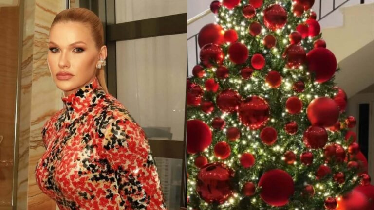 Andressa Suita impressiona ao mostrar árvore de Natal de sua mansão e de Gusttavo Lima