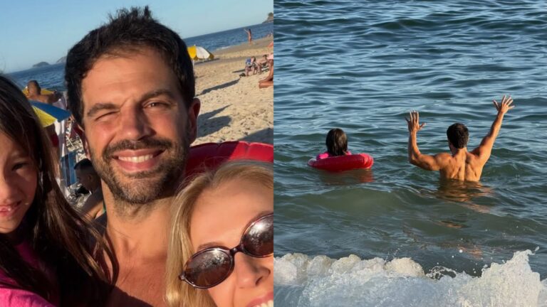 Duda Nagle passa o Natal na praia do Rio ao lado da filha Zoe; fotos