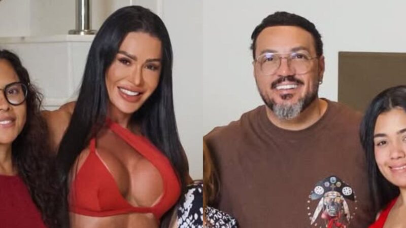 Gracyanne Barbosa e Belo passam o Natal em família após separação