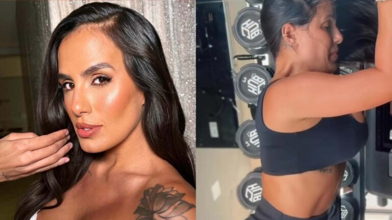 Carol Peixinho choca ao exibir barriga sarada em treino após dois meses de parir o filho