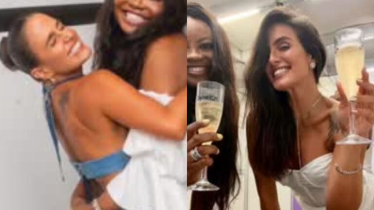 Carol Peixinho exibe fotos raras com a cunhada, irmã de Thiaguinho: ‘Com força’