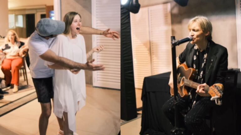 Cela Lopes ganha show privado do The Calling em surpresa de 2 meses de namoro