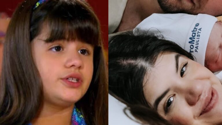 Ex-Chiquitita Carolina Chamberlain anuncia nascimento da primeira filha; veja fotos