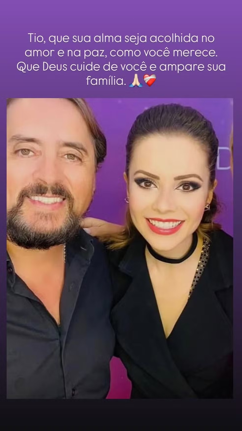 Sandy se despede de tio Mauri — Foto: Instagram @sandyoficial 