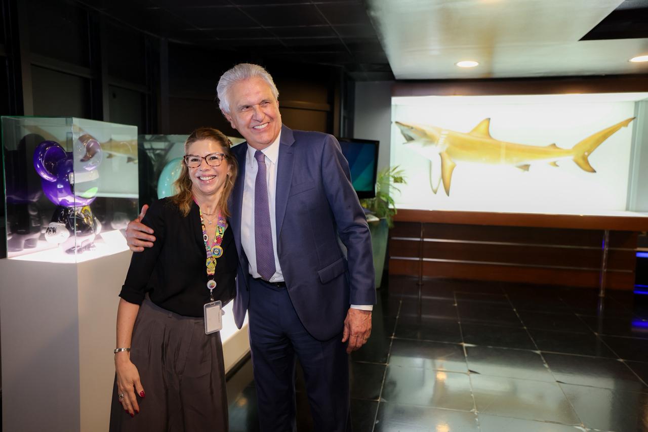 Daniela Abravanel Beyruti e Ronaldo Caiado - Foto: SBT