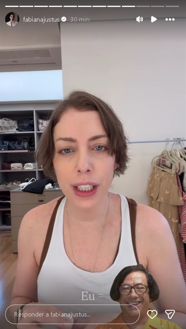 Fabiana Justus mostra seu cabelo – Foto: Reprodução/Instagram