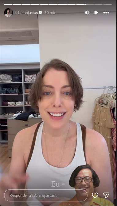 Fabiana Justus mostra seu cabelo – Foto: Reprodução/Instagram