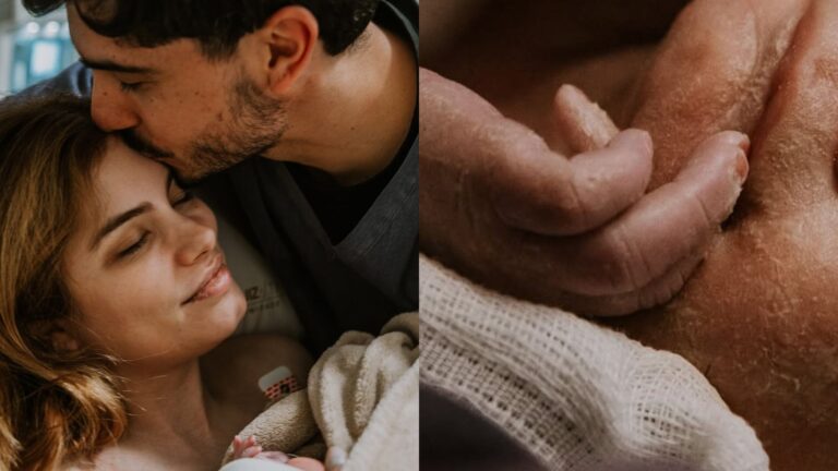 Bruna Hamú celebra o nascimento da terceira filha e mostra as primeiras fotos da bebê