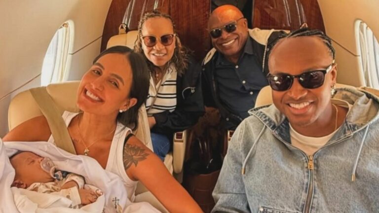 Filho de Thiaguinho rouba a cena em foto rara com a família