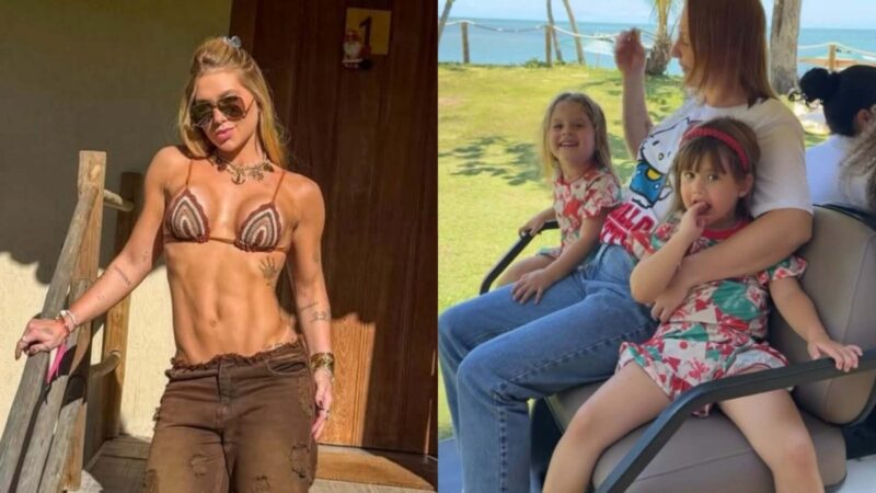 Filhos de Virginia chegam na Bahia, onde a mãe está com Vini Jr.