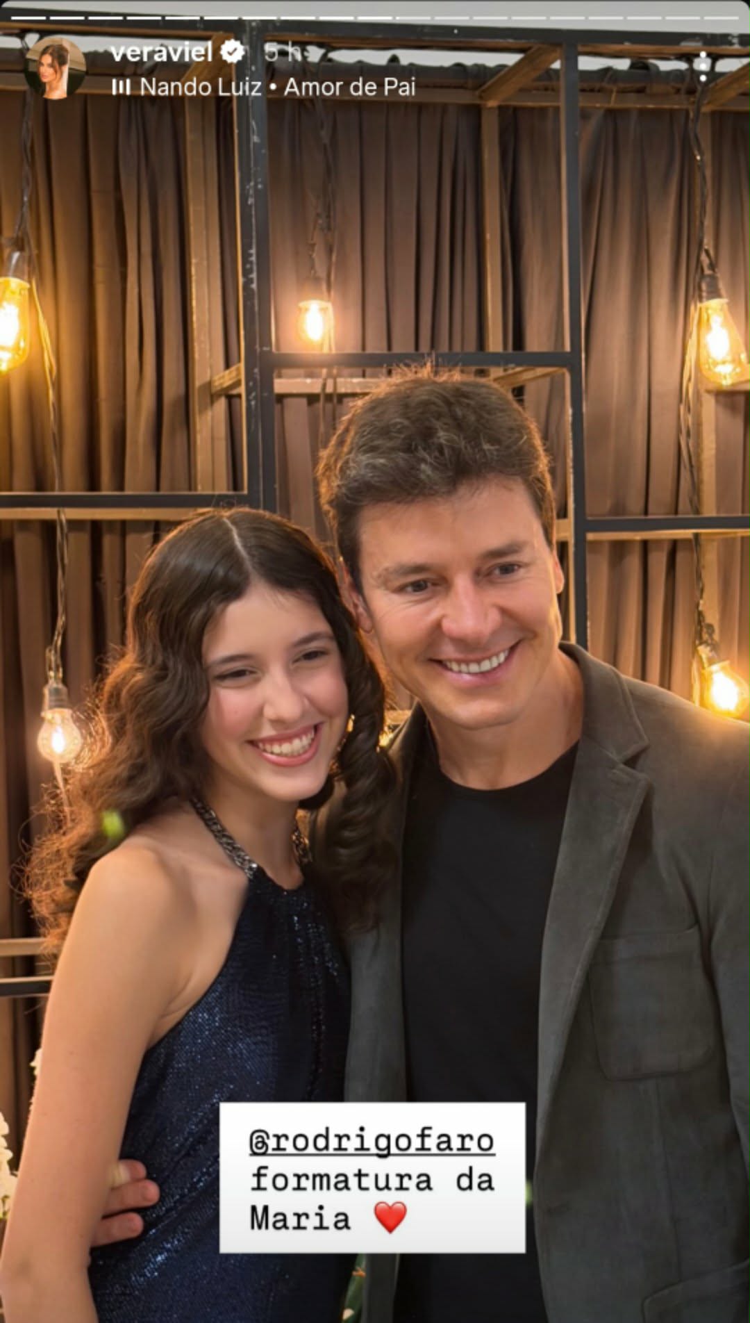 Filha de Rodrigo Faro e Vera Viel se forma no Ensino Médio - Foto: @veraviel