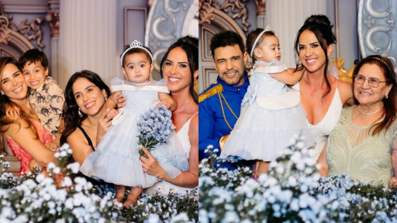 Graciele Lacerda destaca união da família no 1º aniversário da filha: ‘Significativo’