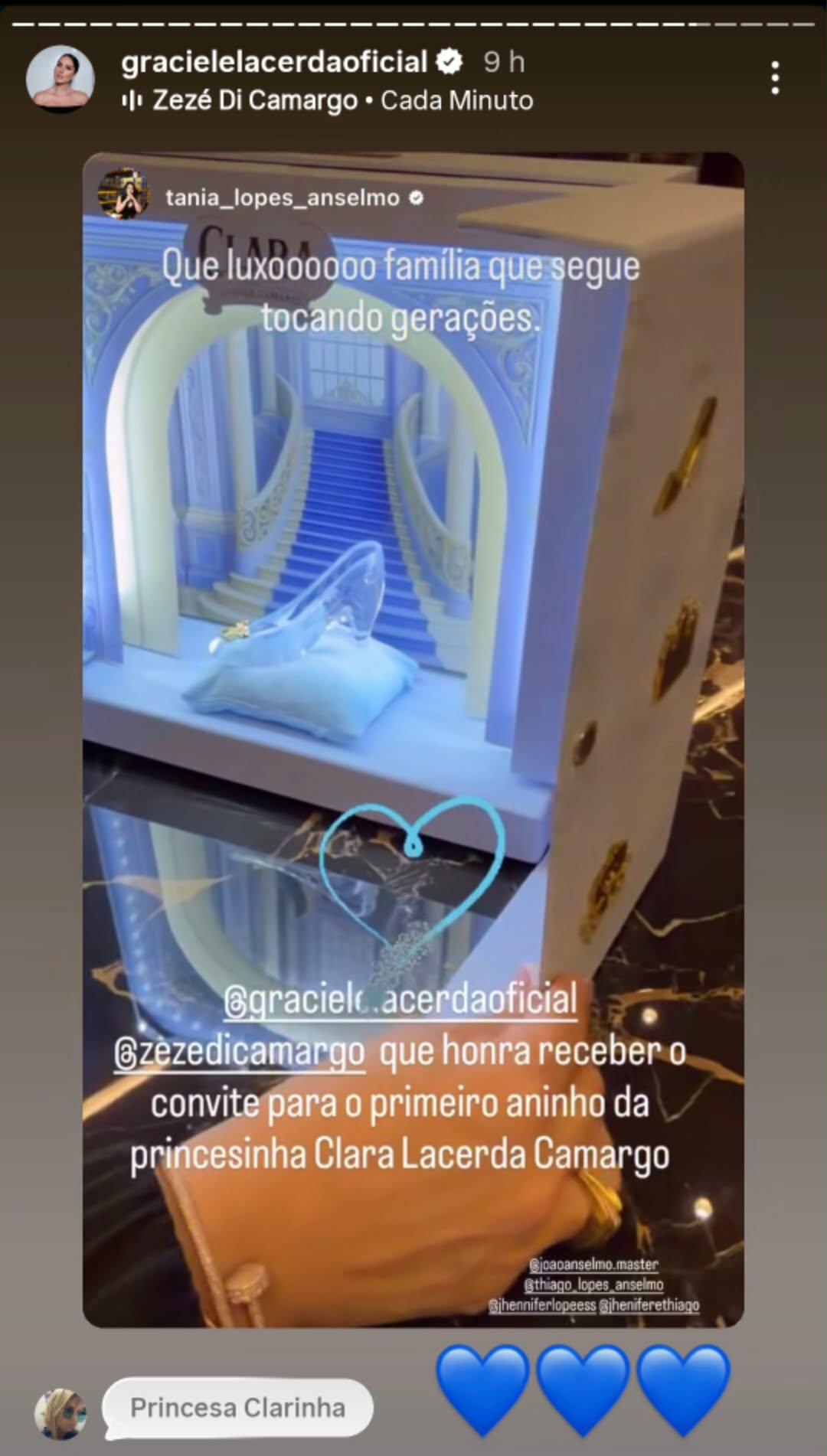 Graciele Lacerda mostra convite da festa da filha - Foto: @gracielelacerdaoficial