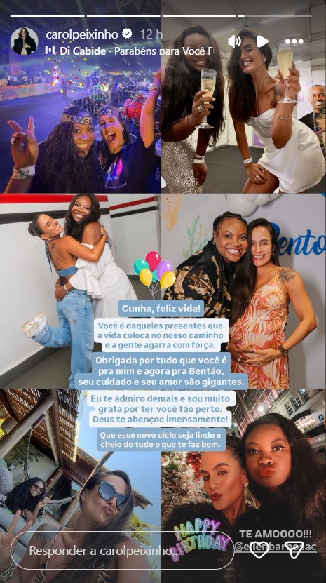 Carol Peixinho celebra aniversário da cunhada, Ellen - Foto: Reprodução / Instagram @carolpeixinho