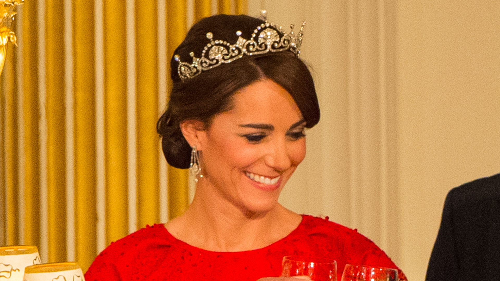 Kate Middleton com a Tiara Flor de Lótus - Foto: Getty Images