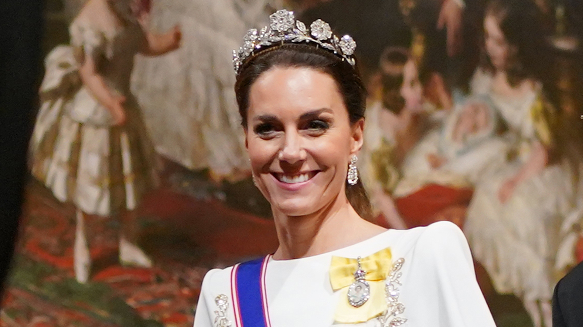 Kate Middleton com a Tiara Rosa Strathmore - Foto: Getty Images