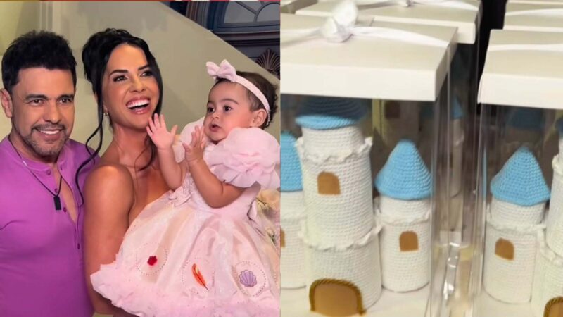 Festa da filha de Zezé e Graciele tem abajur e mais de lembrancinhas; veja os itens luxuosos