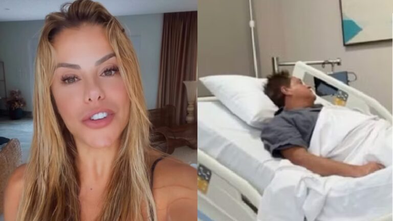 Poliana Rocha acompanha Leonardo ao hospital e detalha o que aconteceu: ‘Teve um quadro’