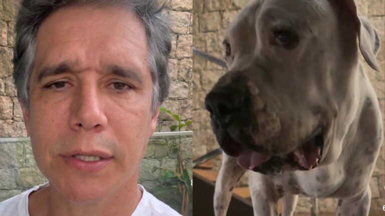 Após surgir chorando, Marcio Garcia revela como está seu cachorro doente: ‘Paliativo’