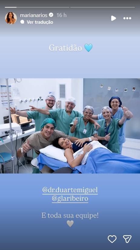 Mariana Rios exibe foto do nascimento de Palo - Foto: Reprodução / Instagram @marianarios 