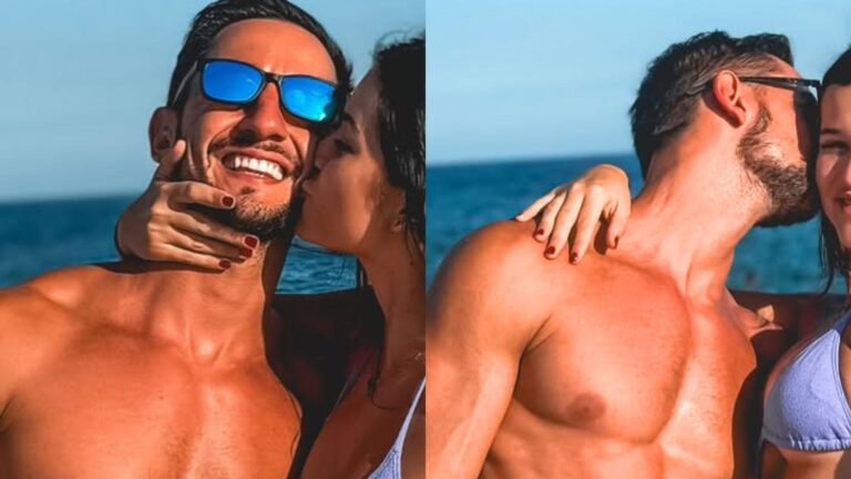 Mesquita e Duda Wendling, de A Fazenda 17, curtem praia em clima de romance