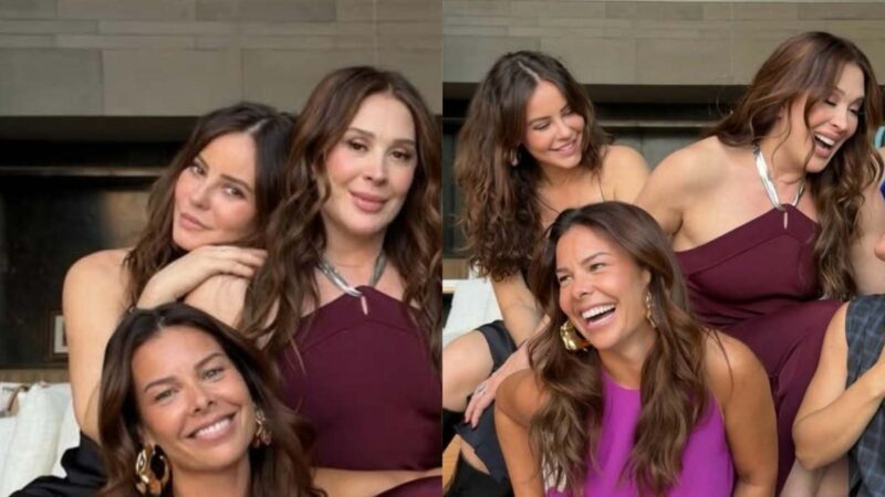 Paolla Oliveira aparece no aniversário de Claudia Raia
