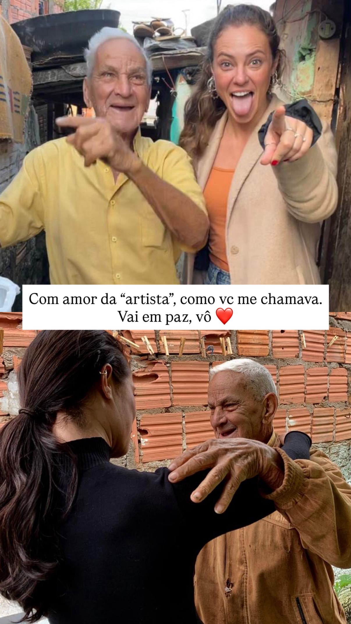 Paolla Oliveira e seu avô - Foto: Reprodução/Instagram