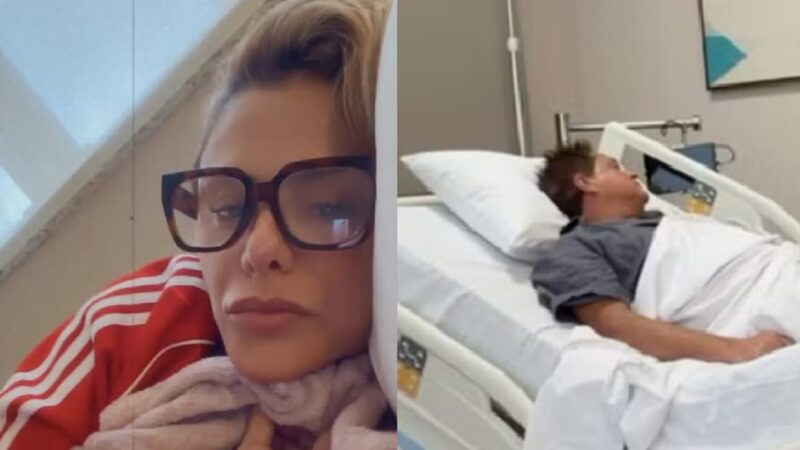 Poliana Rocha mostra Leonardo em hospital de Goiânia — Foto: Reprodução/Instagram @poliana
