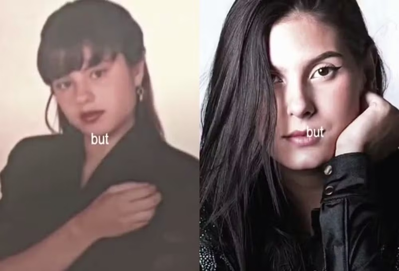 Semelhança entre Ana Castela e Poliana Rocha – Foto: Reprodução/ Tiktok @pinksimply
