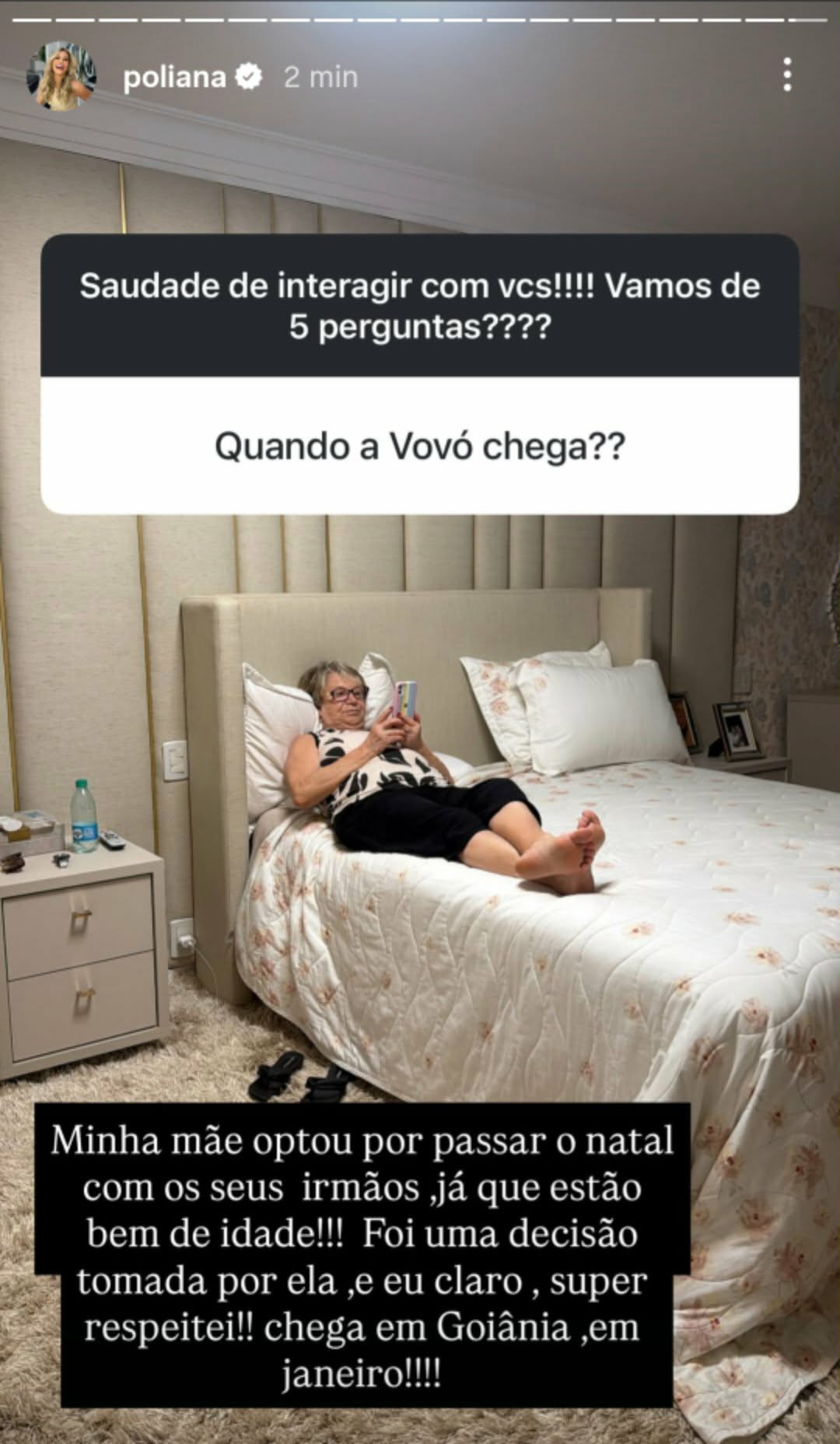 Poliana Rocha fala sobre a mãe não passar Natal com ela