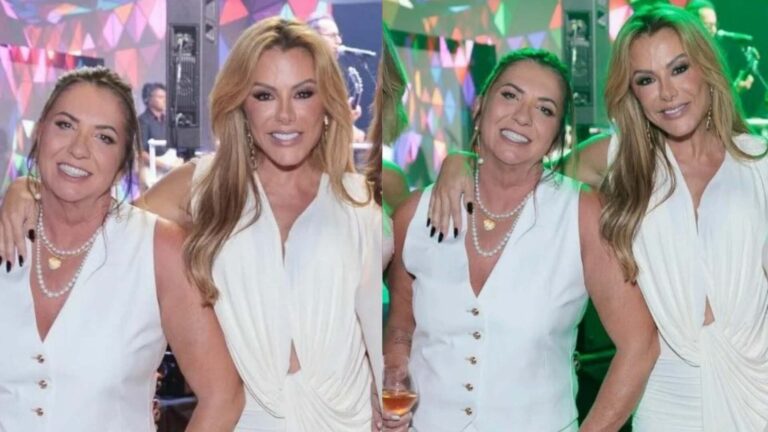 Veja as fotos de Poliana Rocha na festa da mãe de Virginia